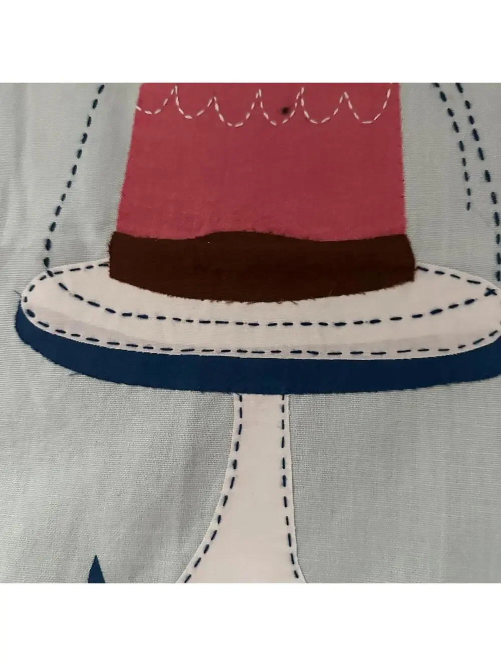 Vintage Sur La Table Embroidered Appliqué Dessert themed Tea Towel set of 2 NWOT